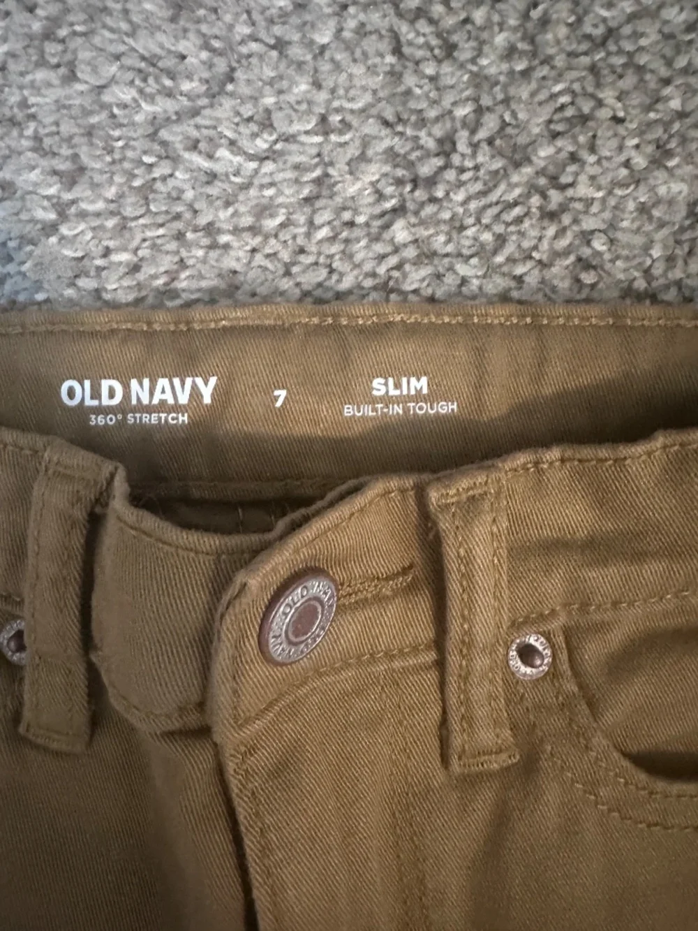 Boys Size 7 Old Navy Brown 360 Stretch Pants